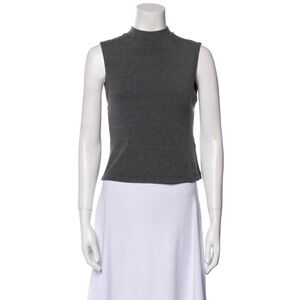 Alice + Olivia Mock Neck Sleeveless Crop Top